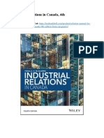 Solution Manual For Industrial Relations in Canada 4th Edition Fiona Mcquarrie