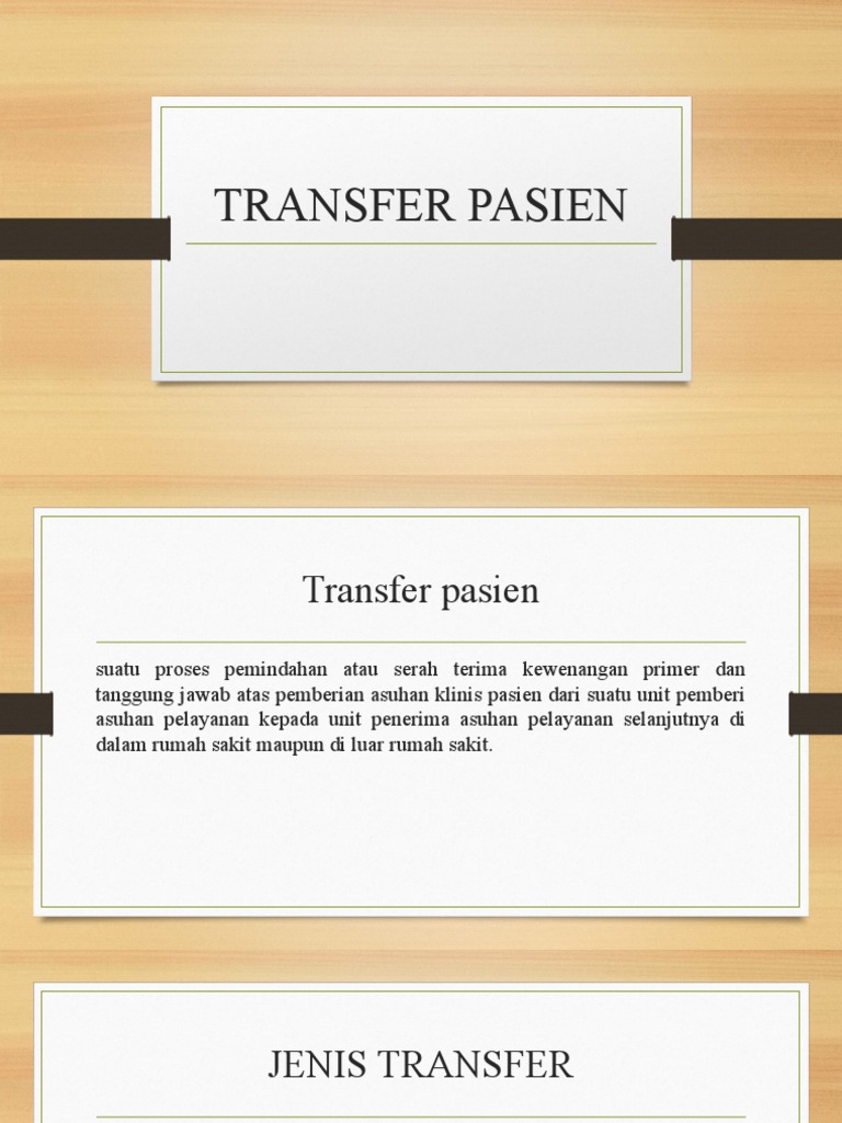 Derajat Transfer Pasien dalam Perawatan | PDF