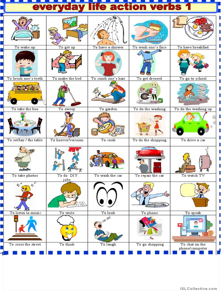 Daily Action Verbs for Life | PDF