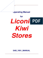 Kiwi Store SAB V001 Manual