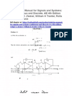 Solution Manual For Signals and Systems Continuous and Discrete 4 e 4th Edition Rodger e Ziemer William H Tranter Rolla D R Fannin