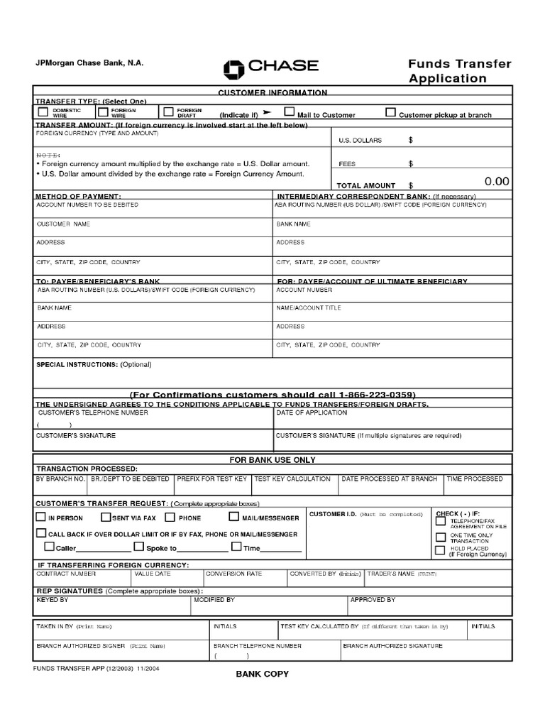 Chase Bank PDF PDF