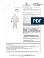 Ficha Técnica Traje Bioseguridad