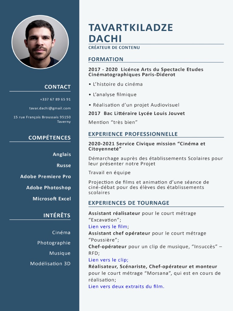 CV Créateur de Contenu | PDF