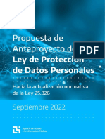 Propuesta de Anteproyet de LPDP (Septiempre 2022) AAIP (Florencia Azategui Zabala)