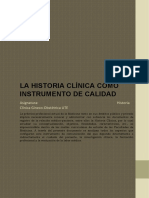 La Historia Clínica Como Instrumento de Calidad Revisión