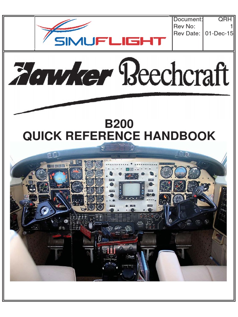 Beechcraft B200 Quick Reference Handbook | PDF | Instrument Flight ...