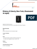 (Statue of Liberty, New York, Illuminated at Night) Library of Congress