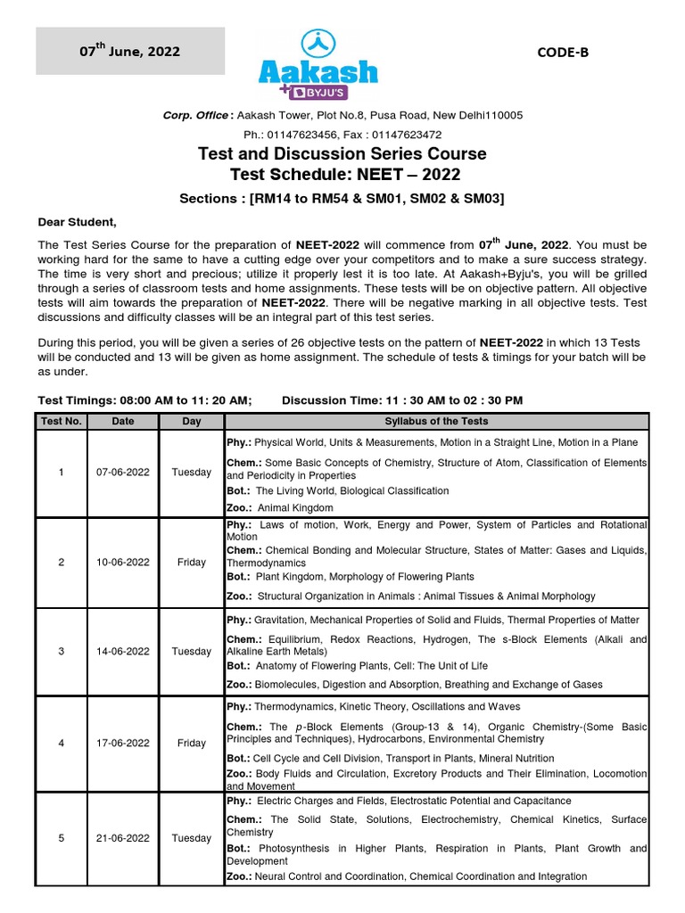 Allen Test Series For Neet 2024 Pdf Calendar