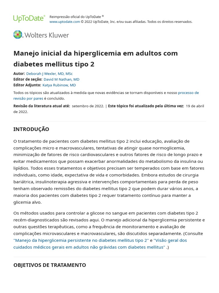 Initial Management of Hyperglycemia in Adults With Type 2 Diabetes ...