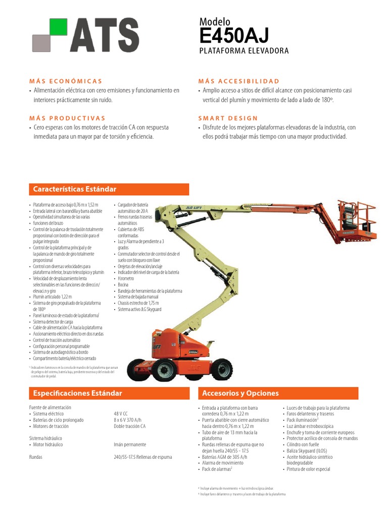 JLG_E450AJ ficha PDF Vehículos Transporte