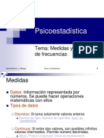 Tema # 1 Psicoestadistica Medidas Hasta Distribución de Frecuencias