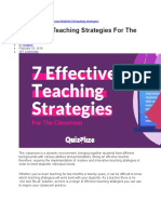 7 Effective Teaching Strategies For The Classroom