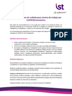 Recomendaciones de Cuidado para Centros de Trabajo Por CoVID19 15032020 IST