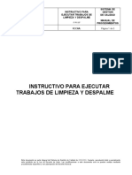 Ins para Ejecutar Trabajos de Limpieza y Despalme