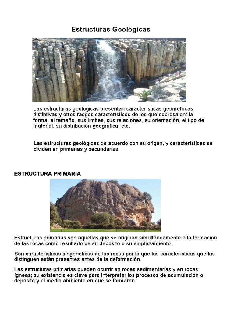 Estructuras Geológicas: Primarias y Secundarias | PDF | Falla (geología ...