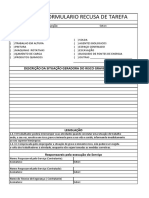 Modelo Formulario de Recusa de Tarefa