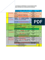 Cronograma de Actividades de Aprendizaje y Evaluaciones en Línea