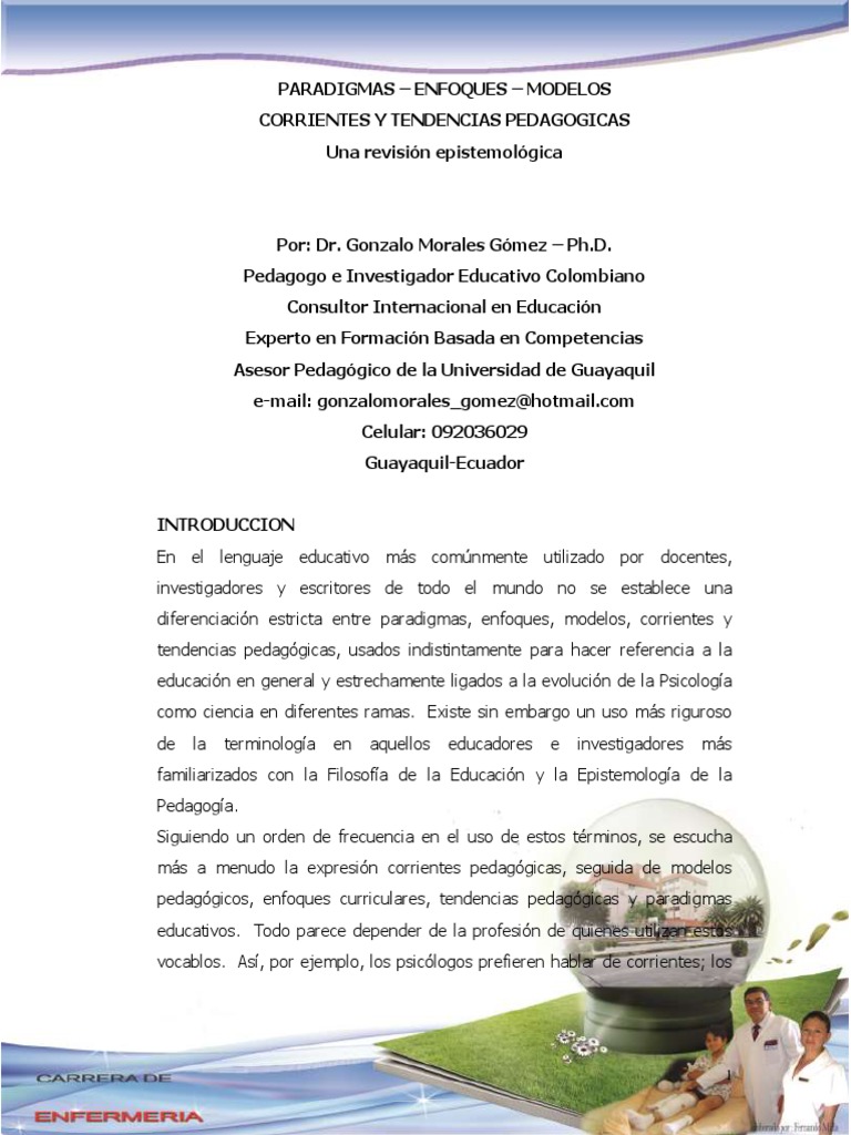 Paradigmas y Modelos en Educación | PDF | Paradigma | Pedagogía
