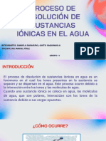 Presentación Proceso de Disolución de Sustancia Iónicas