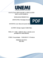 Calidad y Estilos de Vida y La Relación Con La PSC de La Salud (Sintesis)