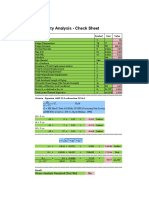 Flexibility Analysis Check Sheet