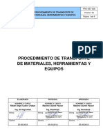 2.-Procedimiento de Transporte de Materiales, Herramientes y Equipos