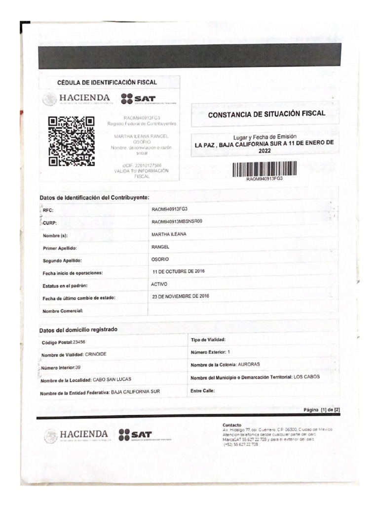 C dula de identificaci n fiscal pdf