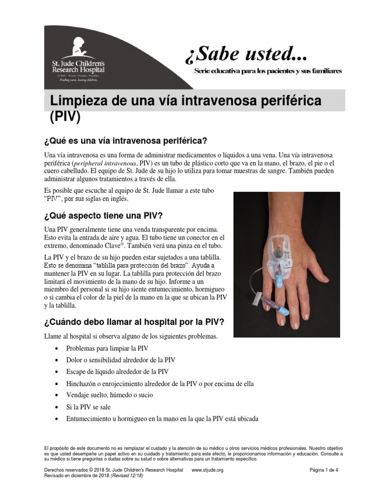 Home Care Flushing Piv Spa PDF Terapia intravenosa Hospital