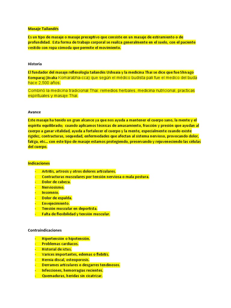 Beneficios y Contraindicaciones del Tui Na | PDF | Masaje | Medicina ...