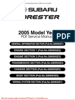 Subaru Forester 2005 Service Manual