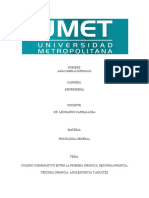 Cuadro Comparativo Entre La Primera Infancia, Segunda Infancia, Tercera Infancia, Adolescencia y Adultez