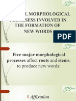 Morphological Processes Involved in The Creation of New Words Presentation
