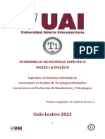 Cuadernillo Sistemas Lgti Videojuegos - Inglés I - Ii - Uai - 2023