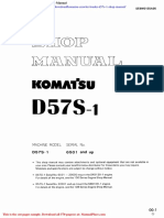 Komatsu Crawler Loader d57s 1 Shop Manual