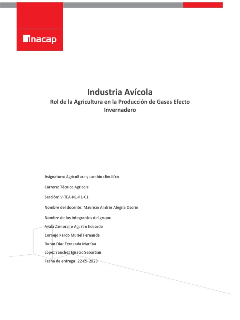 Industria Avicola | PDF | Gases de efecto invernadero | Compost