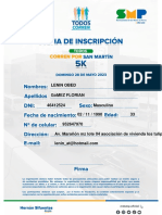 Lenin Obed Gómez Florian 46412524 Masculino 02 / 11 / 1990 33 952647970 Av. Marañón MZ Lote 04 Asociación de Vivienda Los Tulipanes