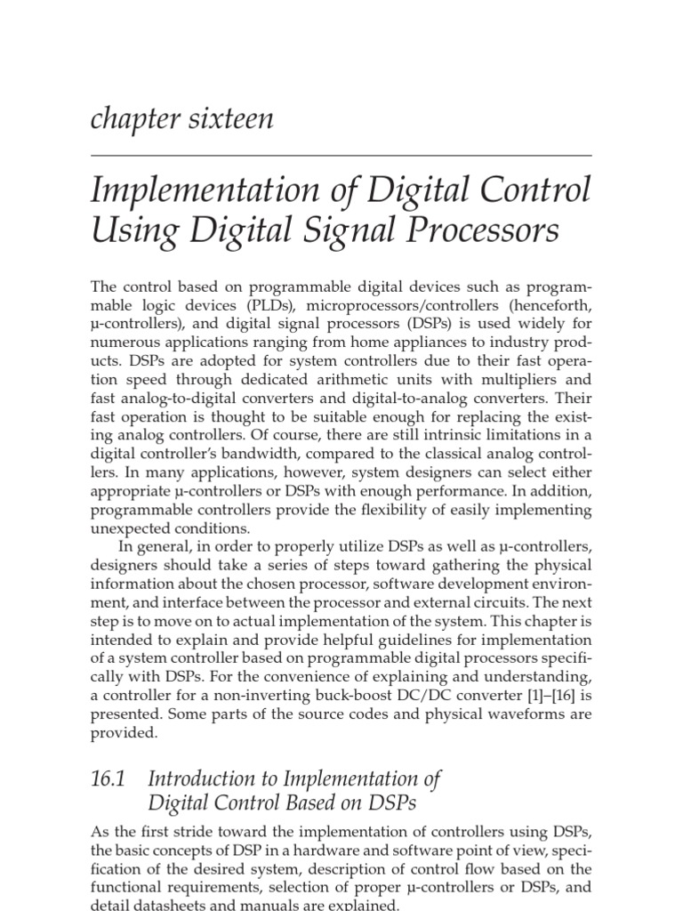Chapter 16 - DSP | PDF | Electronic Circuits | Digital Signal Processor