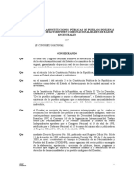 Ley Orgánica de Las I.P. de Los Pueblos Indigenas. 2007
