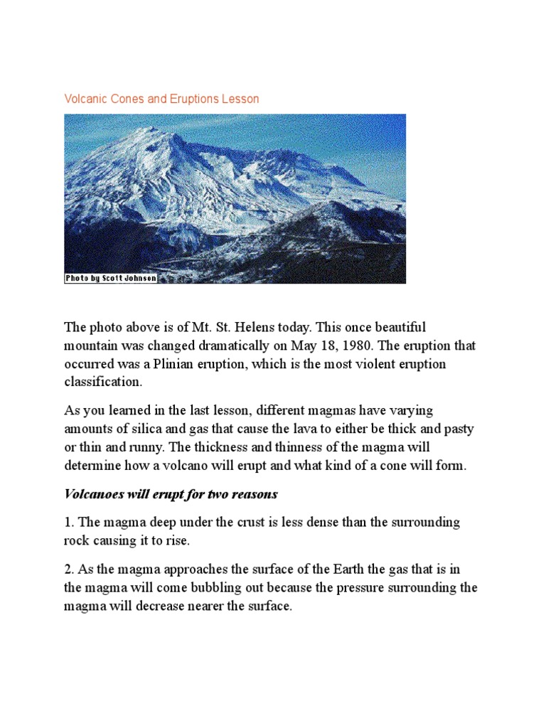 Types Of Volcanic Eruptions Pdf Types Of Volcanic Eruptions Volcano