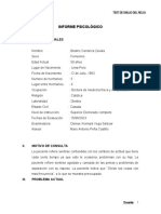 Informe Psicologico (TEST DE DUBUJO DE RELOJ)