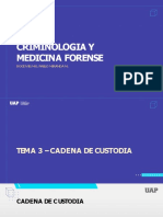 Criminologia Y Medicina Forense: Docente: Mg. Pablo Miranda M