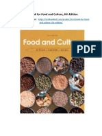 Test Bank For Food and Culture 6th Edition