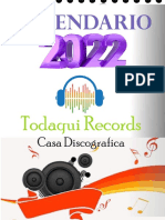 Calendario Todaqui Records - Gloria Rodriguez 2022