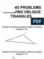 Solving Problems Involving Oblique Triangles