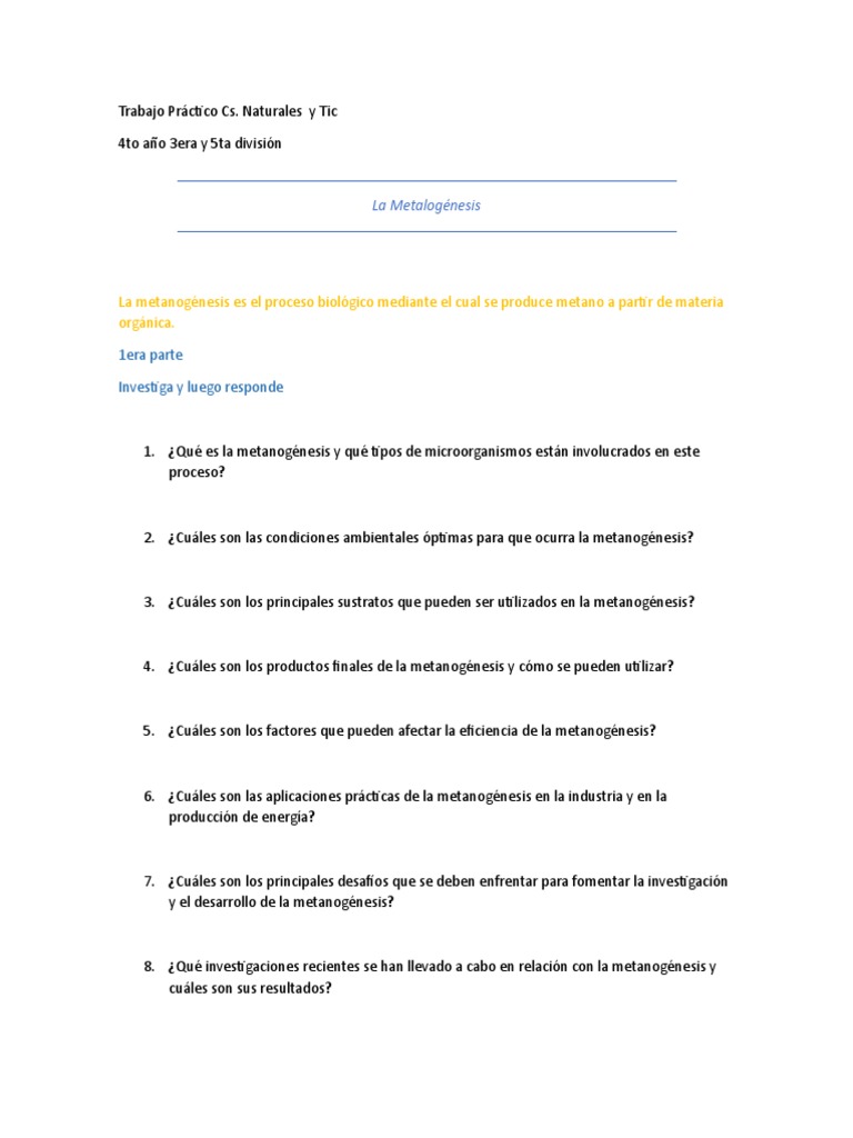 Metanogénesis y su impacto en biodigestores | PDF | Biogás | Naturaleza