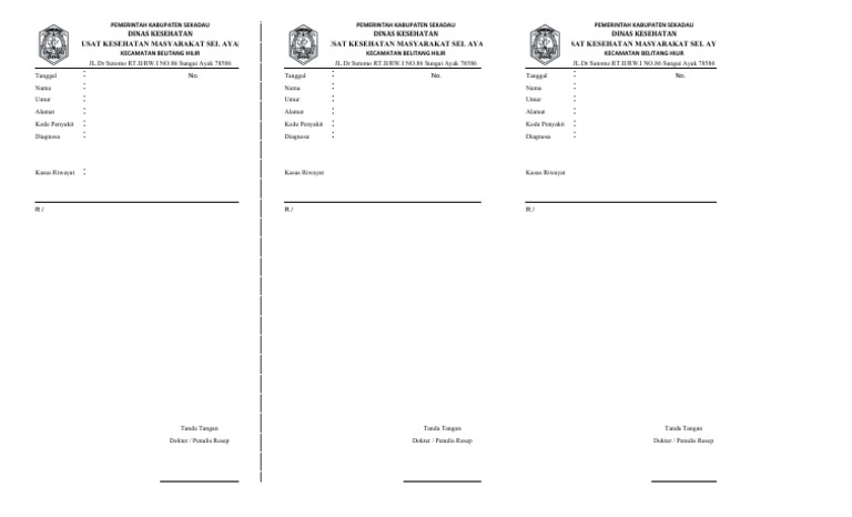 kartu resep | PDF