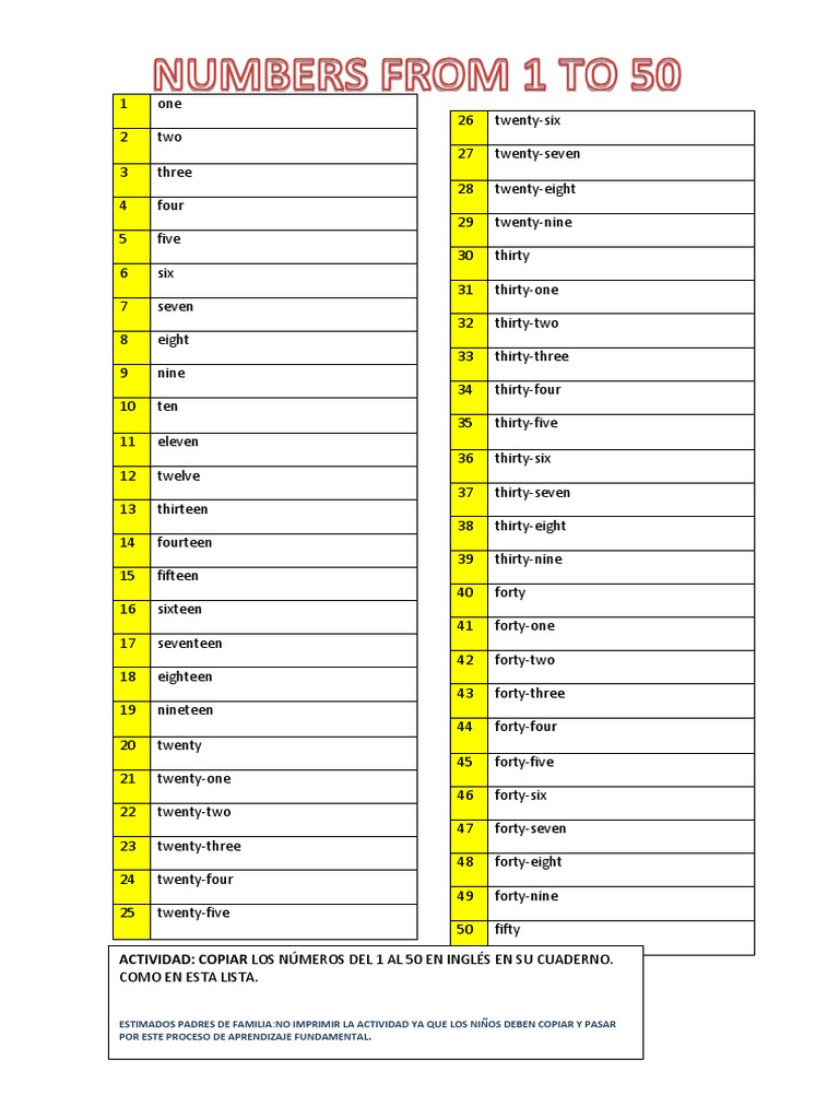 Numbers 3RD Grade. PDF