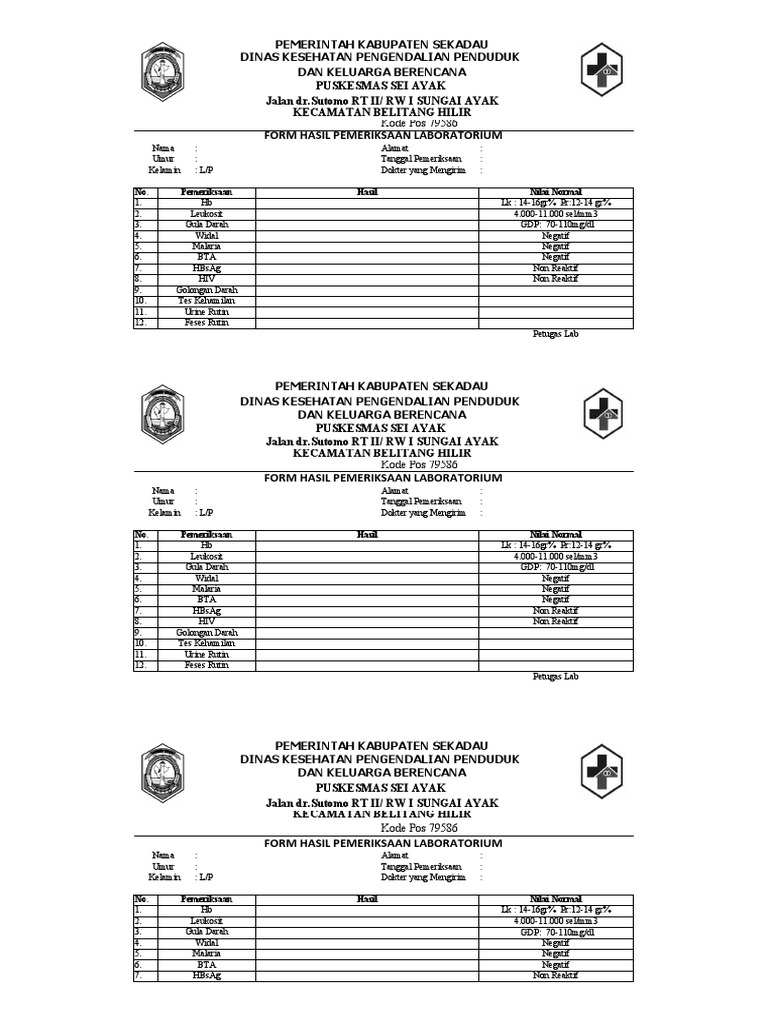 Form Lab Terbaru | PDF