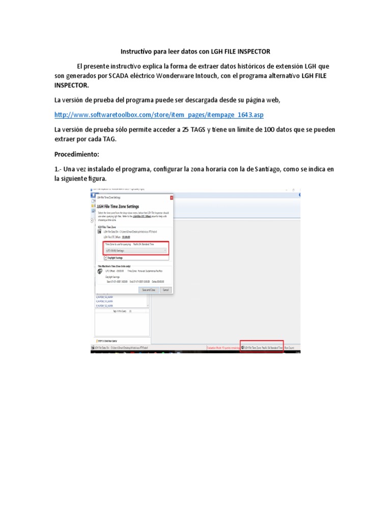 Instructivo para Leer Datos Con LGH FILE INSPECTOR | PDF
